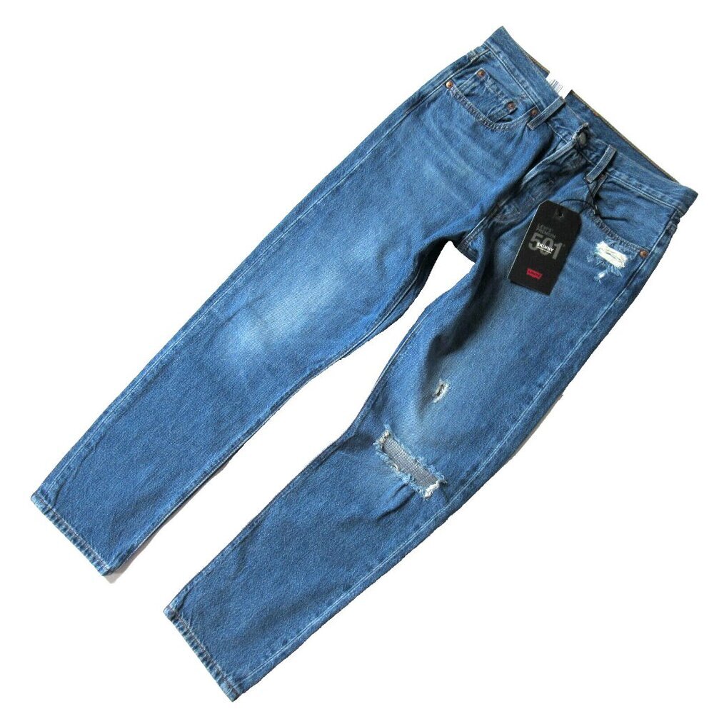 NWT Levi's 501 Skinny in Sansome Street Destroyed Non-Stretch Crop Jeans 28